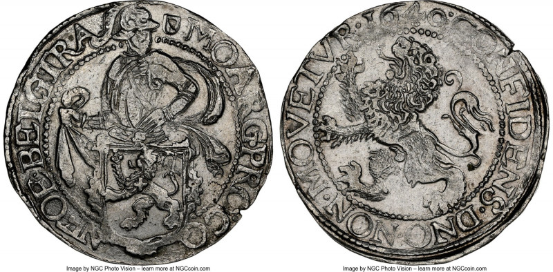 Utrecht. Provincial Lion Daalder 1640 MS62 NGC, KM30. Dav-4863. Nicely struck fo...