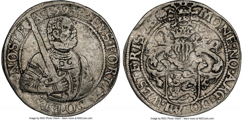 West Friesland. Provincial Rijksdaalder 1593 VF30 NGC, Hoorn mint, Dav-8865. 

H...