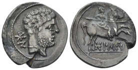 Hispania, Bolscan-Osca. Denarius circa 150-100 - Ex CNG E-sale 221, 2016, 335 and Ex Naville sale 56, 4.