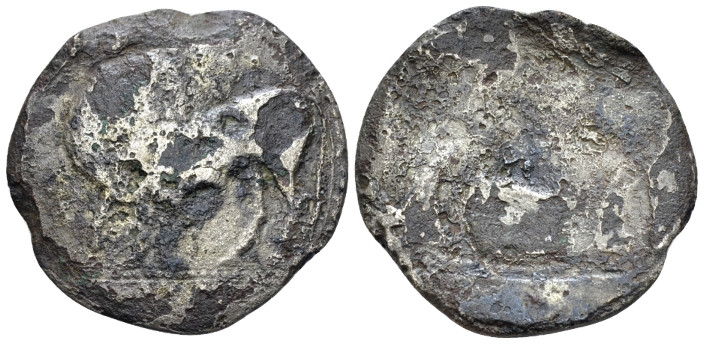 Lucania, Sybaris Plated nomos circa 550-510, billon 18.00 mm., 6.20 g.
Bull sta...