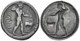 Bruttium, Caulonia Nomos circa 525-500 - From the collection of a Mentor.