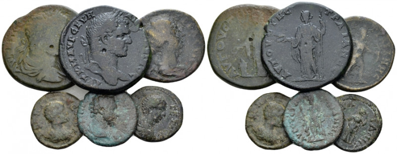 Thrace, Augusta Traiana Caracalla, Geta, Crispina. Lot of 6 bronzes III cent., Æ...