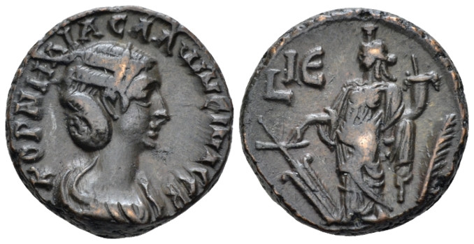 Egypt, Alexandria Salonina, wife of Gallienus Tetradrachm circa 267-268 (year 15...