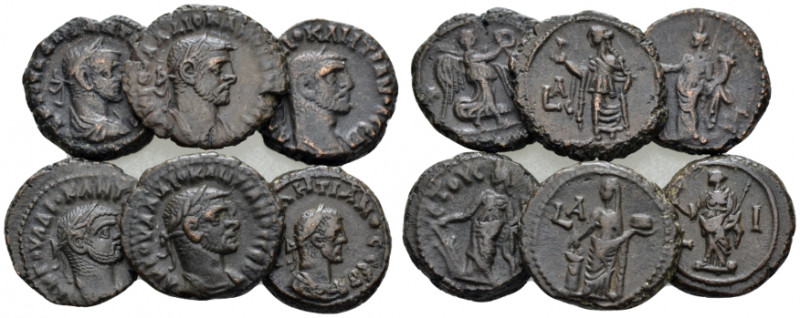 Egypt, Alexandria Diocletian, 284-305 Lot of 6 Tetradrachms circa 282-305, billo...