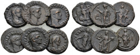 Egypt, Alexandria Diocletian, 284-305 Lot of 6 Tetradrachms circa 282-305 - from a private American collection