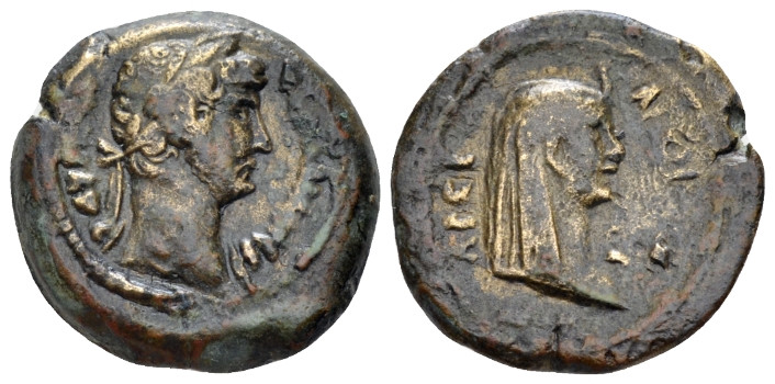 Egypt, Alexandria Hadrian, 117-138 Obol Arsinoite. circa 126-127 (year 11), Æ 18...