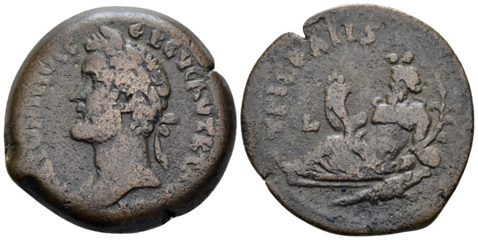 Egypt, Alexandria. Dattari. Antoninus Pius, 138-161 Drachm circa 149-150 (year 1...