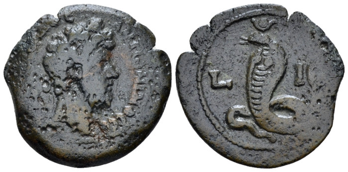 Egypt, Alexandria. Dattari. Marcus Aurelius, 161-180 Diobol circa 174-175 (year ...