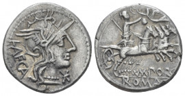 M. Porcius Laeca. Denarius circa 125