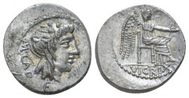 M. Cato. Quinarius circa 89