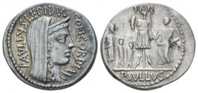 L. Aemilius Lepidus Paullus Denarius circa 62