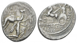 M. Aemilius Scaurus, P. Plautius Hypsaeus D Denarius circa 58 - Ex Naville sale 57, 434.