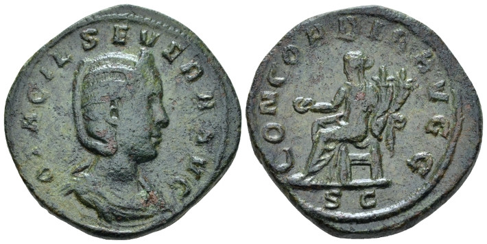 Otacilia Severa, wife of Philip I Sestertius Rome circa 244-249, Æ 30.00 mm., 22...