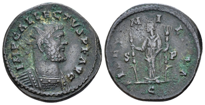 Allectus, 293-296 Antoninianus c mint circa 293-296, Æ 21.00 mm., 4.99 g.
Radia...