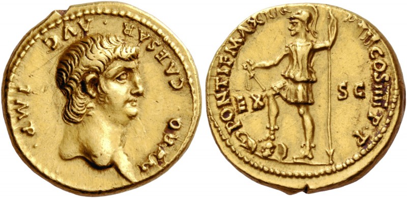 Nero, 54 – 68. Aureus 60-61, AV 7.69 g. NERO CAESAR·AVG IMP Bare head r. Rev. PO...
