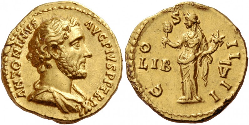 Antoninus Pius augustus, 138 – 161. Aureus 147-148, AV 7.25 g. ANTONINVS – AVG P...