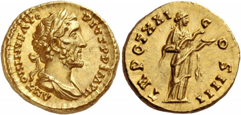 Antoninus Pius augustus, 138 – 161. Aureus 157-158, AV 7.24 g. ANTONINVS AVG – P...