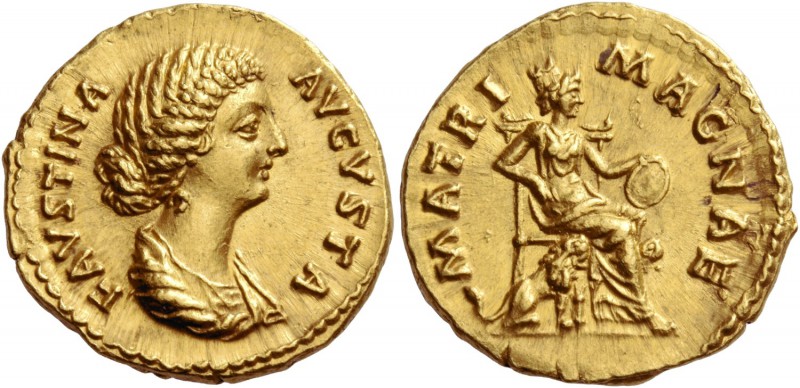 Faustina II, wife of Marcus Aurelius. Aureus 145-161, AV 7.31 g. FAVSTINA – AVGV...