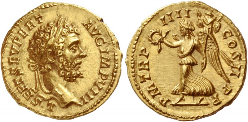 Septimius Severus, 193 – 211. Aureus 196-197, AV 7.40 g. L SEPT SEV PERT – AVG I...