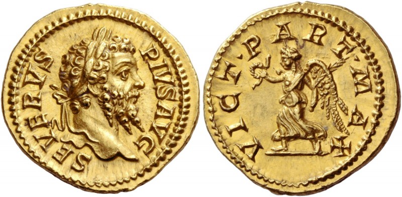 Septimius Severus, 193 – 211. Aureus 202-210, AV 6.95 g. SEVERVS – PIVS AVG Laur...