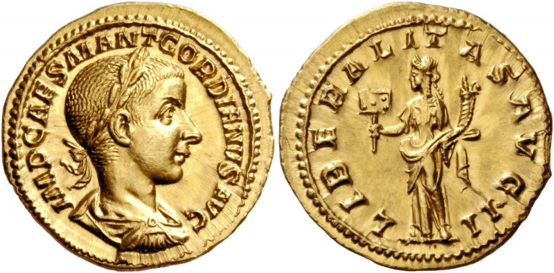 Gordian III, 238 – 244. Aureus circa 240, AV 5.07 g. IMP CAES M ANT GORDIANVS AV...