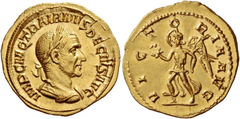 Trajan Decius, 249 – 251. Aureus 249-251, AV 4.95 g. IMP C M Q TRAIANVS DECIVS A...