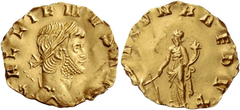Gallienus sole reign, 260 – 268. Reduced aureus 265-266, AV 1.17 g. GALLIENVS AV...