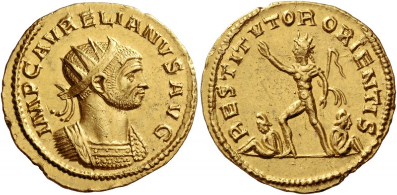 Aurelian, 270 – 275. Binio, Antioch end 273, AV 5.99 g. IMP C AVRELIANVS AVG Rad...