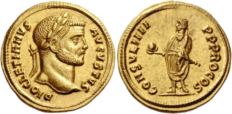 Diocletian, 284 – 305. Aureus, Cyzicus 290, AV 5.40 g. DIOCLETIANVS – AVGVSTVS L...