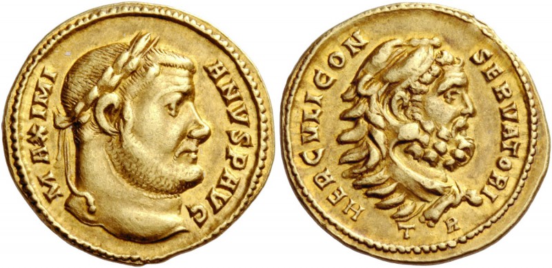 Maximianus Herculius, 286 – 308. Aureus, Treveri 295-305, AV 4.93 g. MAXIMI – AN...