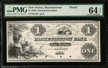 Hackettstown, New Jersey. Hackettstown Bank. 1850's $1. PMG Choice Uncirculated 64 EPQ. Proof.
(NJ185G2P). Plate B. Proof.

Estimate: $200.00- $400...