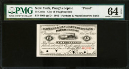 Lot of (5). Poughkeepsie, New York. City of Poughkeepsie. 1862 15, 20, 25, 30 & 50 Cents. PMG About Uncirculated 55 EPQ to Gem Uncirculated 66 EPQ. Pr...