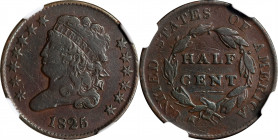 1825 Classic Head Half Cent. VF Details--Scratches (NGC).
PCGS# 1141. NGC ID: 222T.

Estimate: $0.00- $0.00