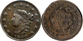 1820/19 Matron Head Cent. VF-30 (PCGS).
PCGS# 1618. NGC ID: 2257.

Estimate: $0.00- $0.00