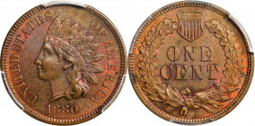 1880 Indian Cent. MS-63 BN (PCGS).
PCGS# 2136. NGC ID: 2287.

Estimate: $0.00- $0.00