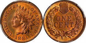 1884 Indian Cent. MS-65 RB (PCGS).
PCGS# 2149. NGC ID: 228B.

Estimate: $0.00- $0.00