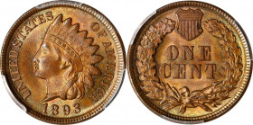 1893 Indian Cent. MS-65 BN (PCGS).
PCGS# 2184. NGC ID: 228M.

Estimate: $0.00- $0.00