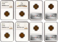 Lot of (4) Early Date Bronze Indian Cents. (NGC).
Included are: 1864 L on Ribbon, VF-20 BN; 1867 Fine-12 BN; 1868 VF-30 BN; and 1872 Good-6 BN.

Es...