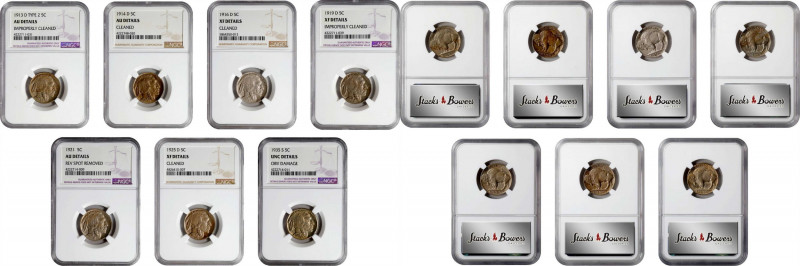 Lot of (7) Better Date Buffalo Nickels. (NGC).
Included are: 1913-D Type II, AU...