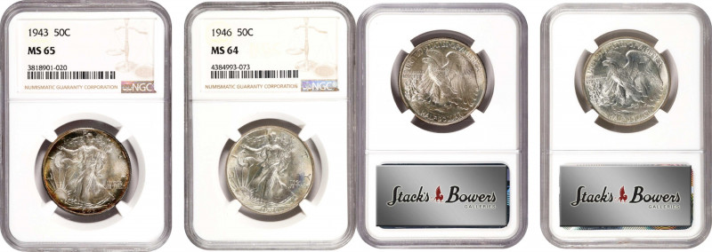 Lot of (2) Mint State Late Date Walking Liberty Half Dollars. (NGC).
Included a...