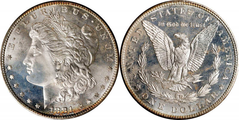 1881-S Morgan Silver Dollar. MS-65 (PCGS). CAC. OGH--First Generation.
PCGS# 71...