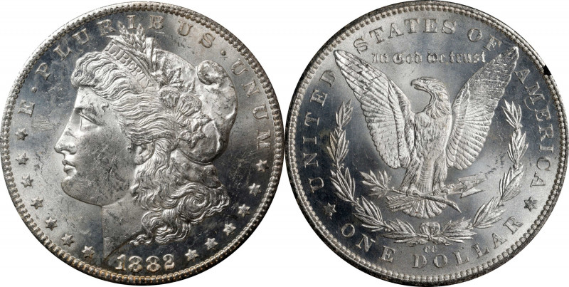 1882-CC GSA Morgan Silver Dollar. MS-61 PL (NGC).
The original box and card are...