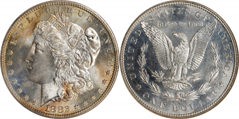 1882-S Morgan Silver Dollar. MS-66 (NGC).
PCGS# 7140. NGC ID: 254F.

Estimate...