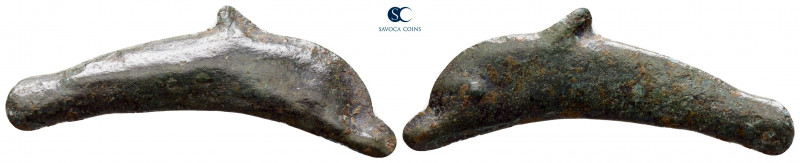 Scythia. Olbia circa 437-410 BC. 
Cast dolphin Æ

34 mm, 2,35 g



very f...