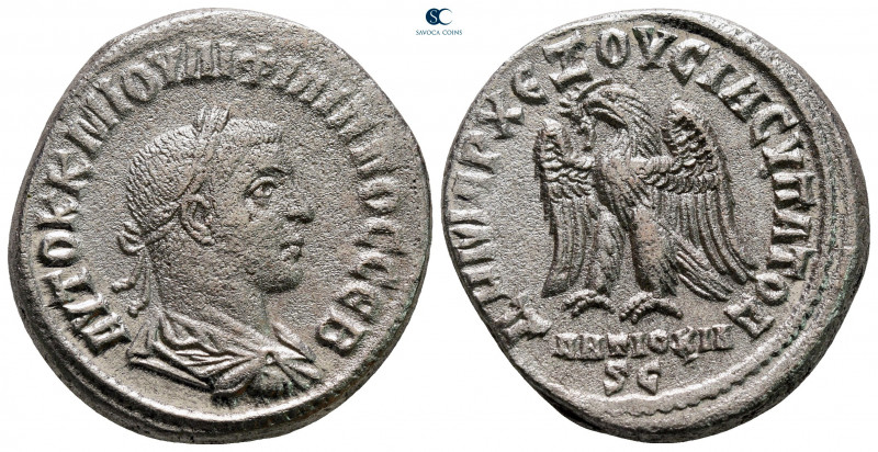 Seleucis and Pieria. Antioch. Philip II AD 247-249. 
Billon-Tetradrachm

26 m...