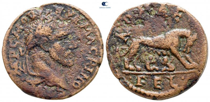 Seleucis and Pieria. Laodicea ad Mare. Macrinus AD 217-218. 
Bronze Æ

28 mm,...