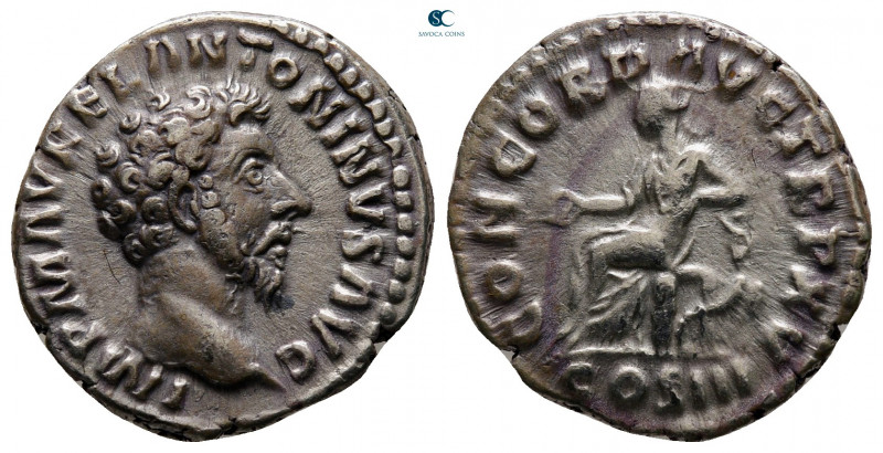 Marcus Aurelius AD 161-180. Rome
Denarius AR

18 mm, 3,27 g



good very ...