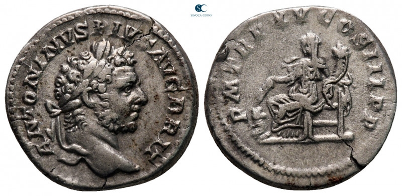 Caracalla AD 198-217. Rome
Denarius AR

19 mm, 3,43 g



very fine