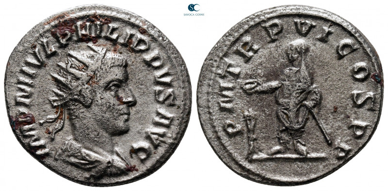 Philip I Arab AD 244-249. Antioch
Antoninianus AR

22 mm, 3,67 g



very ...