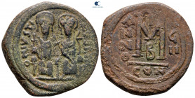 Justin II and Sophia AD 565-578. Constantinople. Follis or 40 Nummi Æ